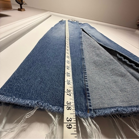 Reformation Tazz Maxi Denim Skirt with Slit - Size 24 - Picture 9 of 13